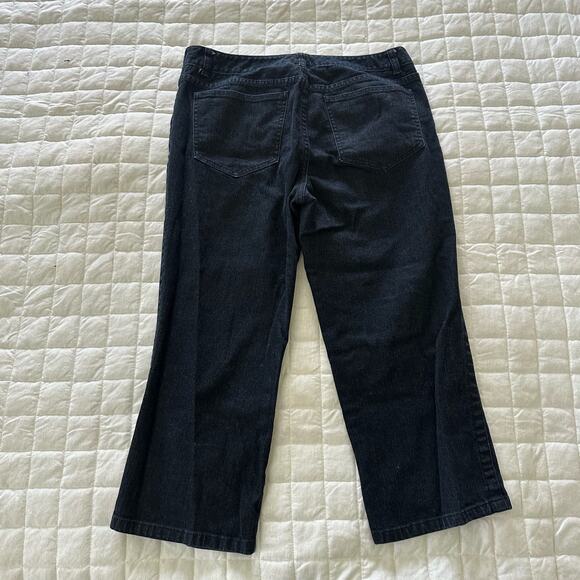 Vintage 90s TALBOTS Jeans Womens Cropped Dark Wash Mid Rise Stretch | 10 - Picture 3 of 13